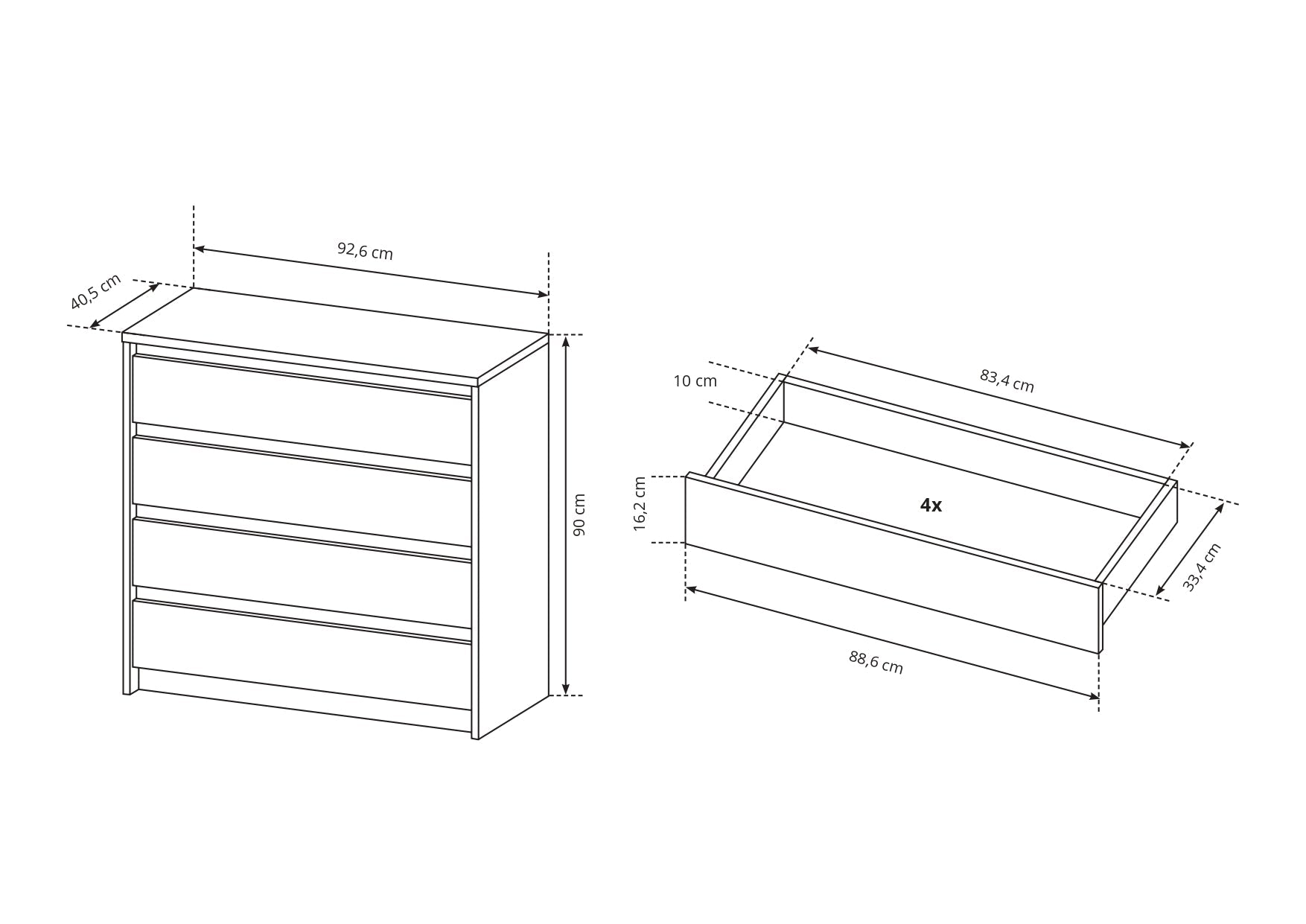 Lask Xelo – Chest of Drawers 93