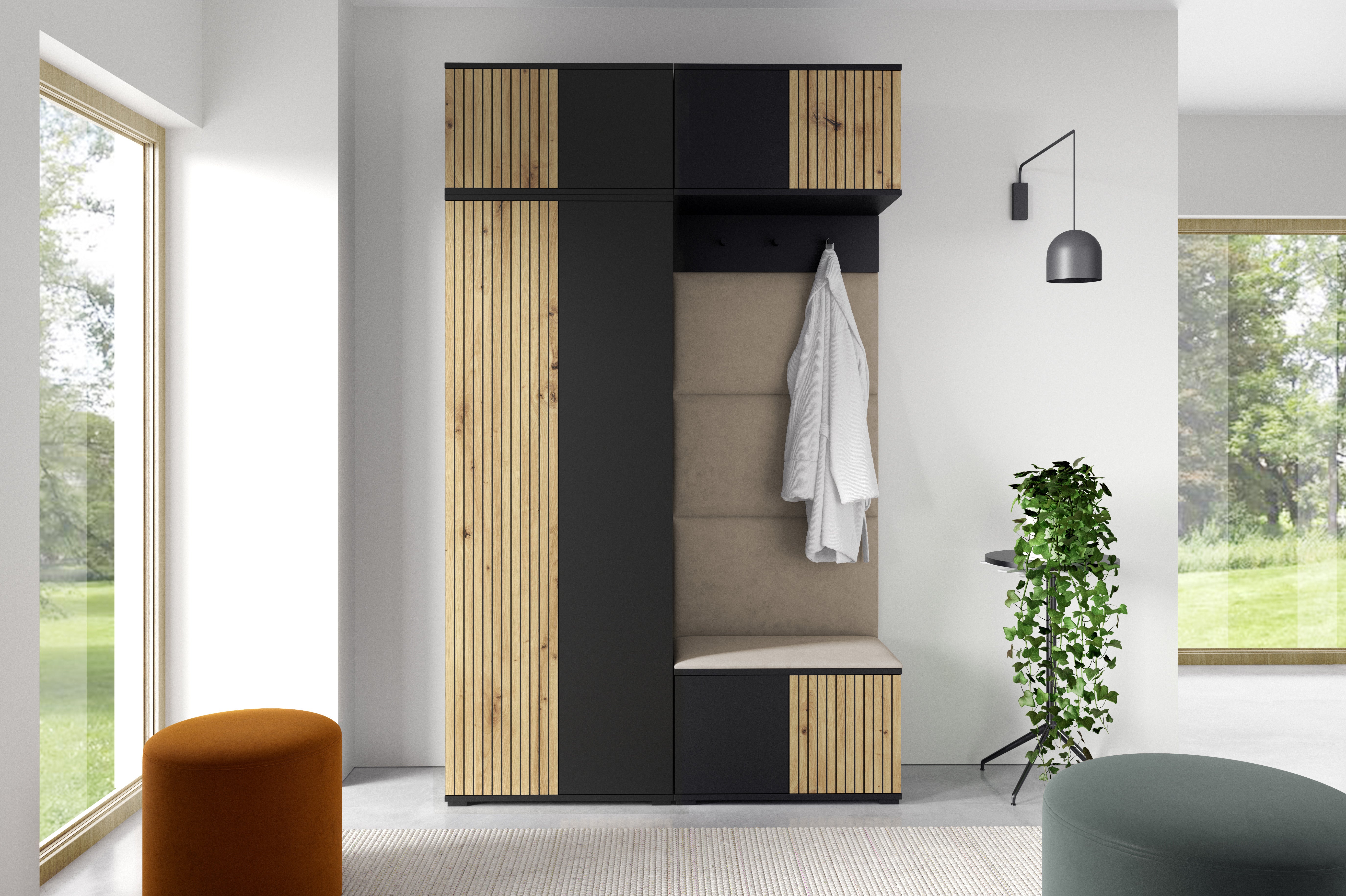 PK Ross 3 Hallway Set – Upholstered Panels in Various Colours