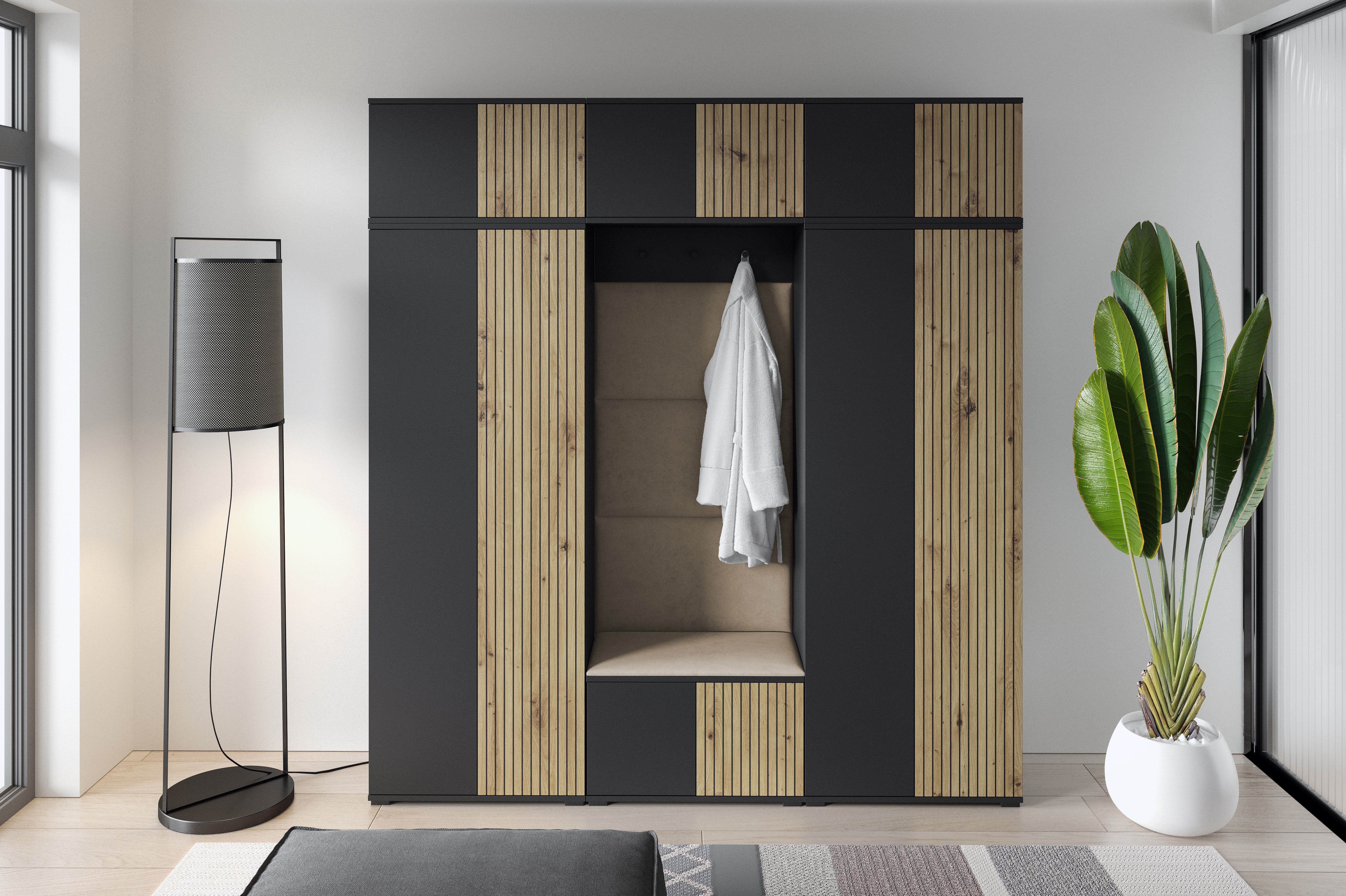 PK Ross 4 Hallway Set – Upholstered Panels in Various Colours