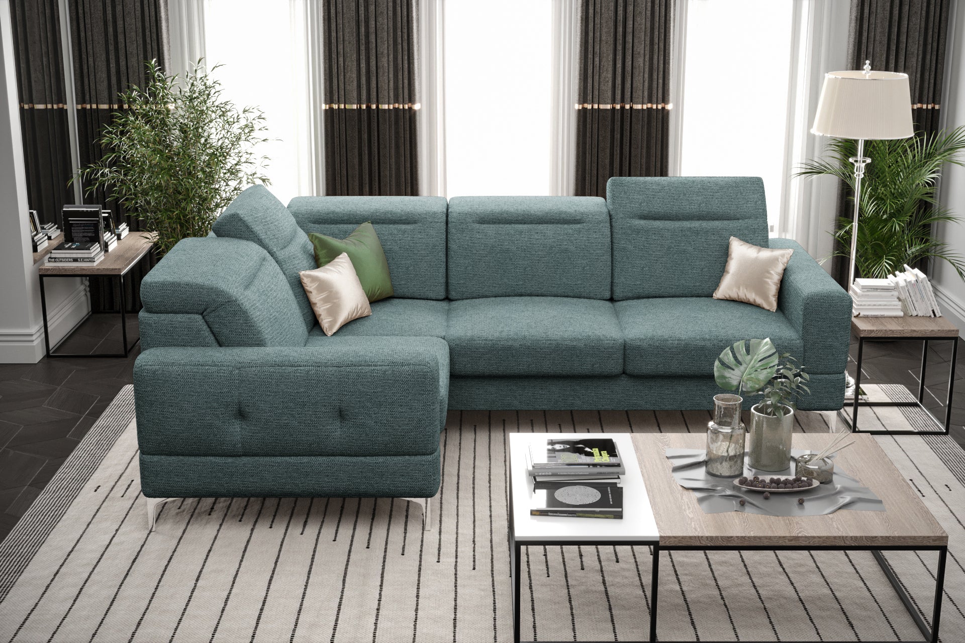 G-Malibu Upholstered Corner Sofa 250 × 180 × 107 cm
