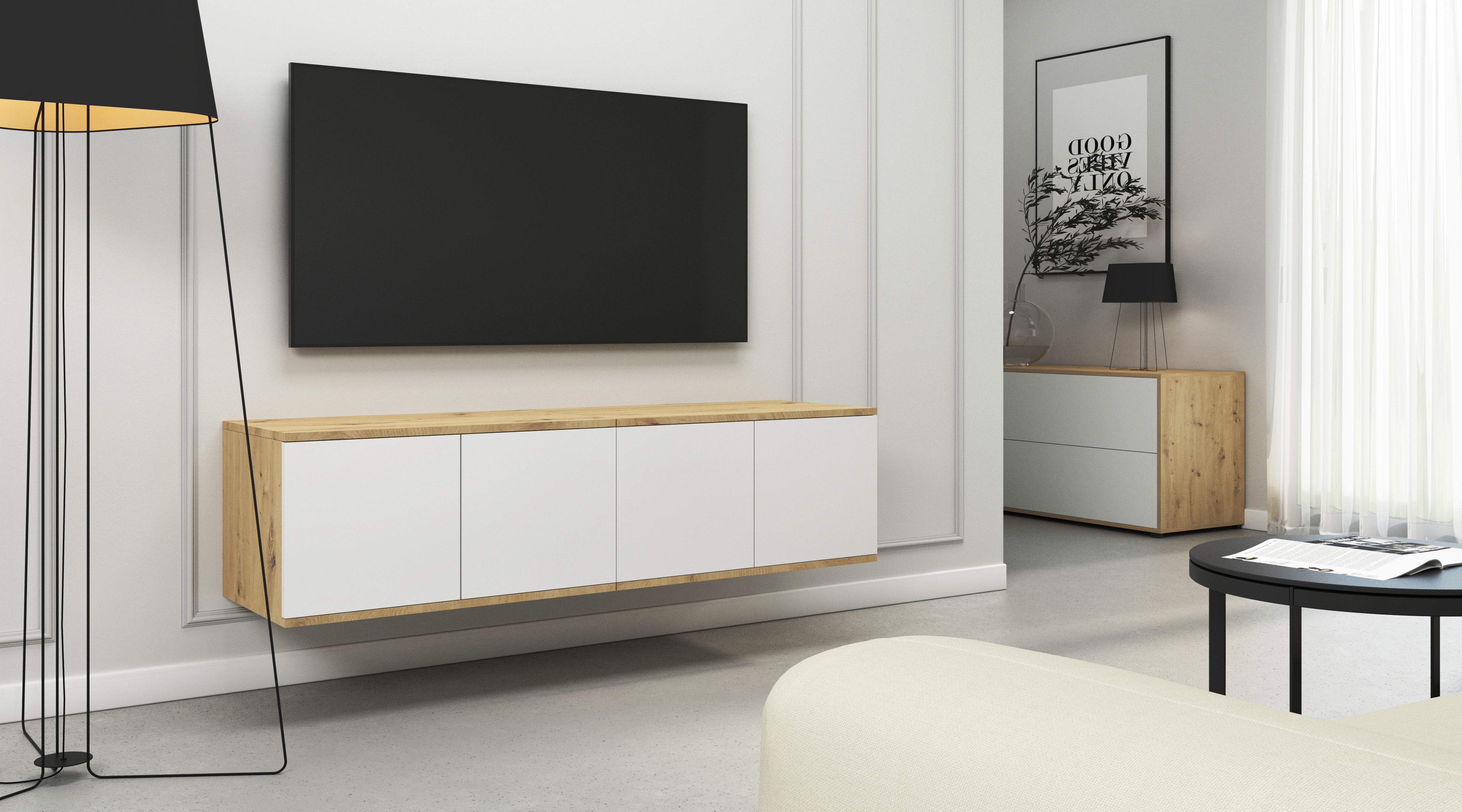 PK Sevilla Wall-Mounted TV Cabinet 140 cm