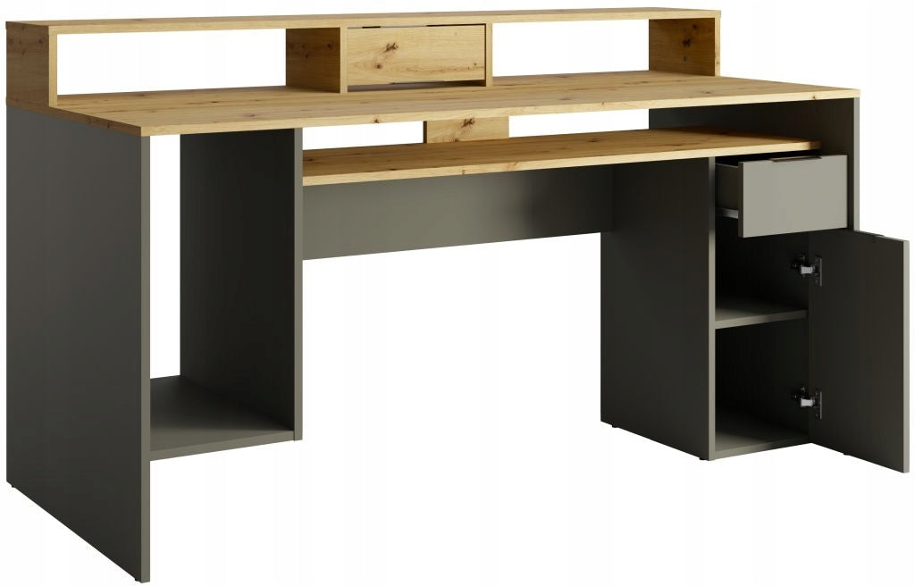 MO Rex Desk – Grey Graphite / Oak Artisan