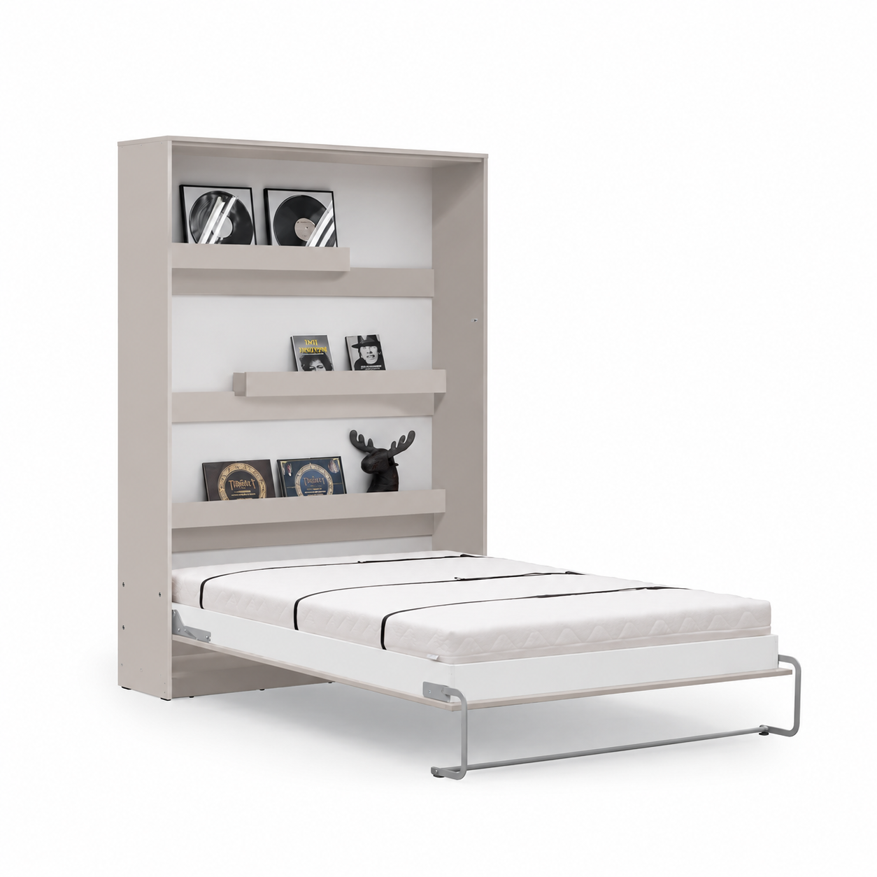 Customizable Genius Murphy Bed Furniture Set 120 × 200 cm – Cashmere