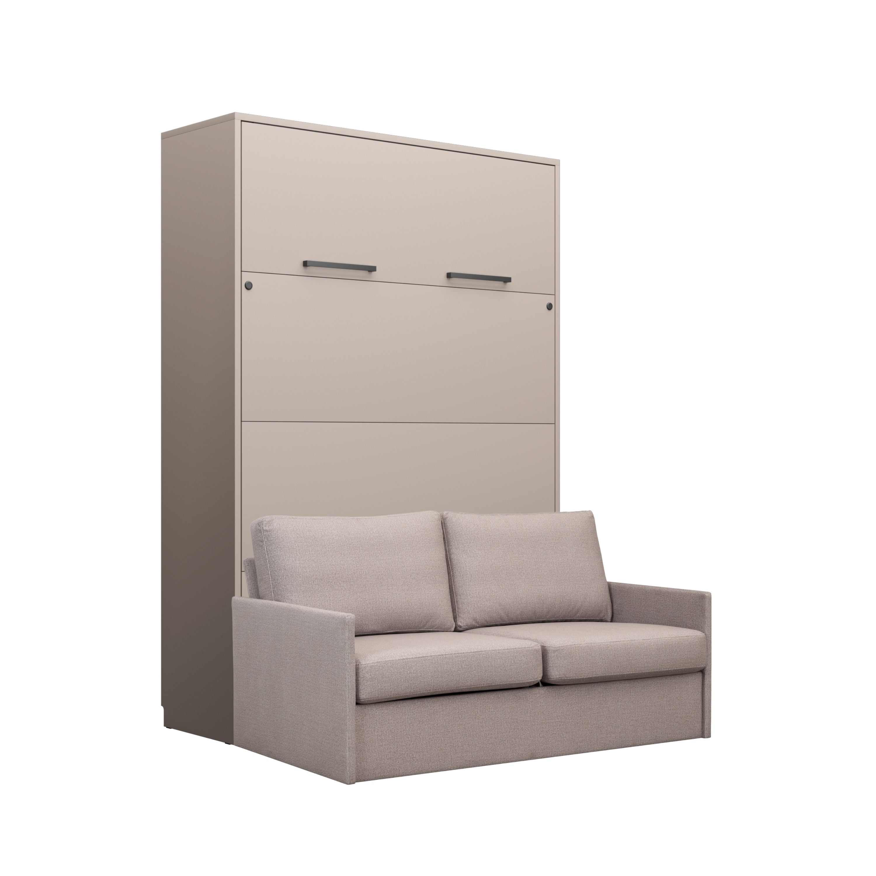 Customizable Genius Murphy Bed with Sofa Set 140 x 200 cm Congo, LED Lighting