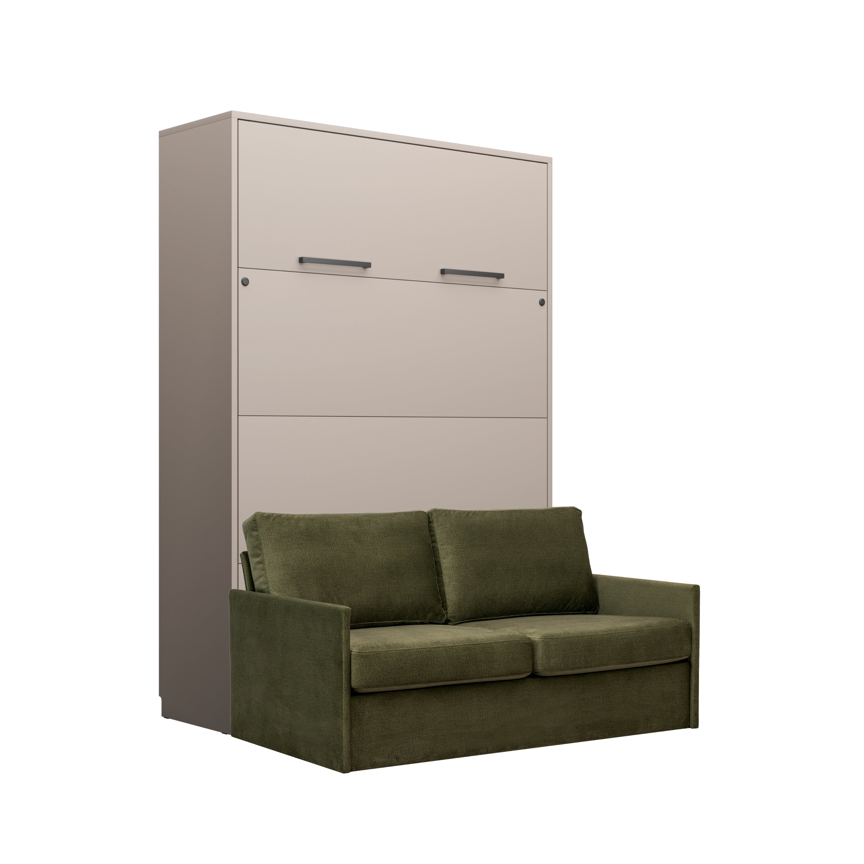Customizable Genius Murphy Bed with Sofa Set 140 x 200 cm Congo, LED Lighting