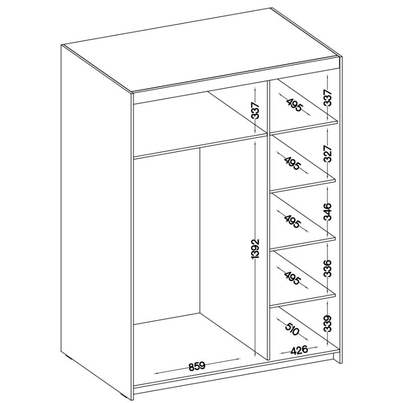 LE Elena 3D DL03 Wardrobe in Sonoma Oak