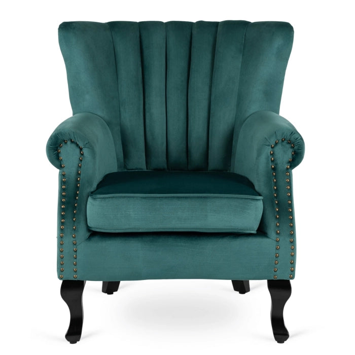 Elite MALLO Green Velvet Armchair