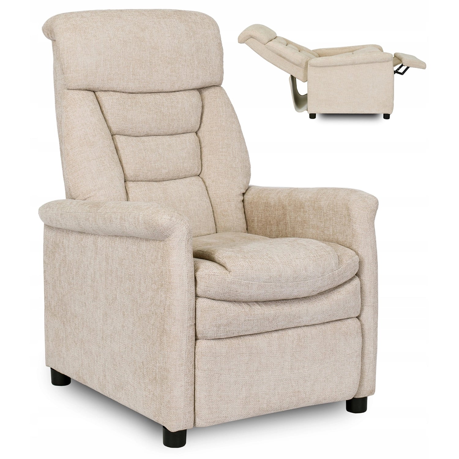 Elite NORDI Beige Recliner Armchair