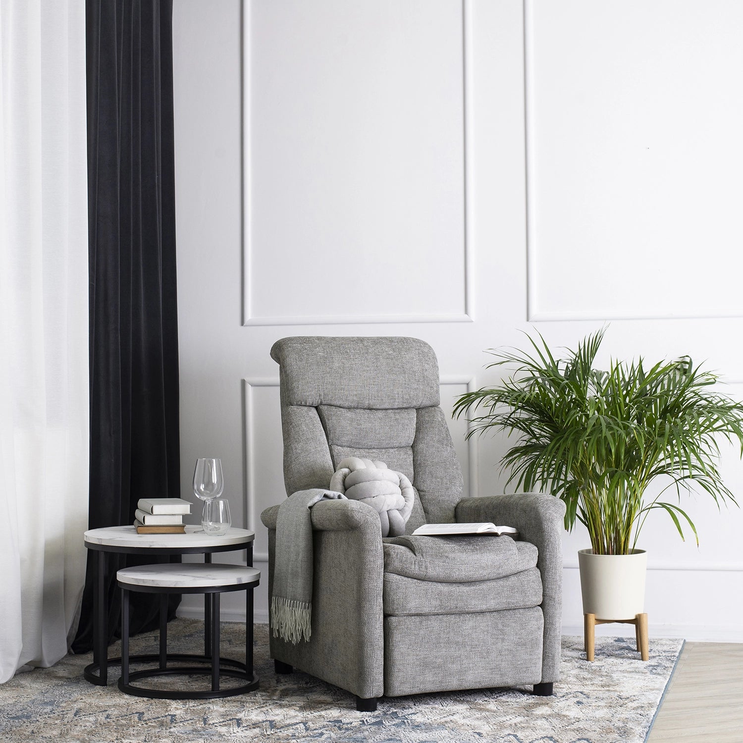 Elite NORDI Recliner Armchair – Grey