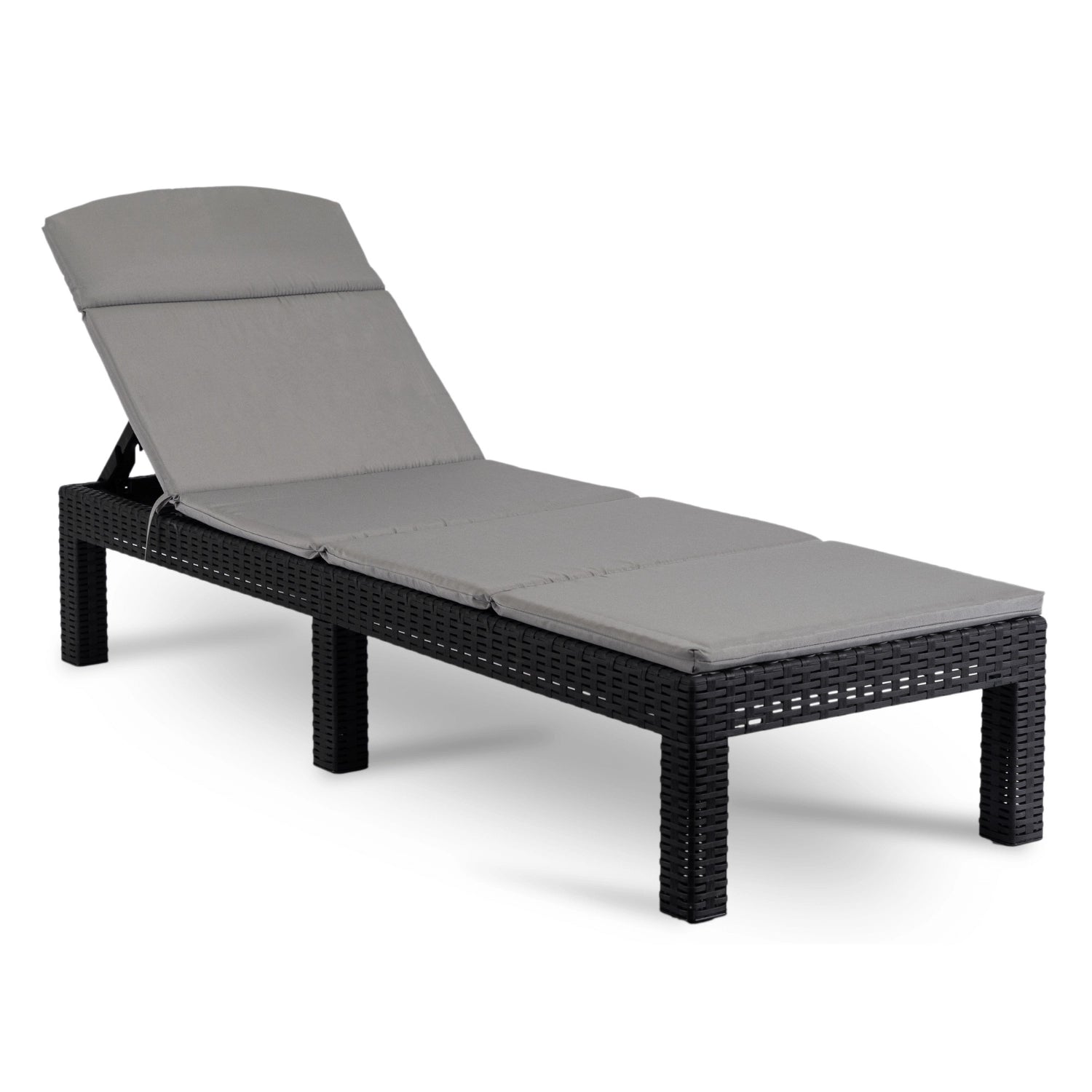 Elite LUIZJANA Outdoor Recliner – Black Technorattan