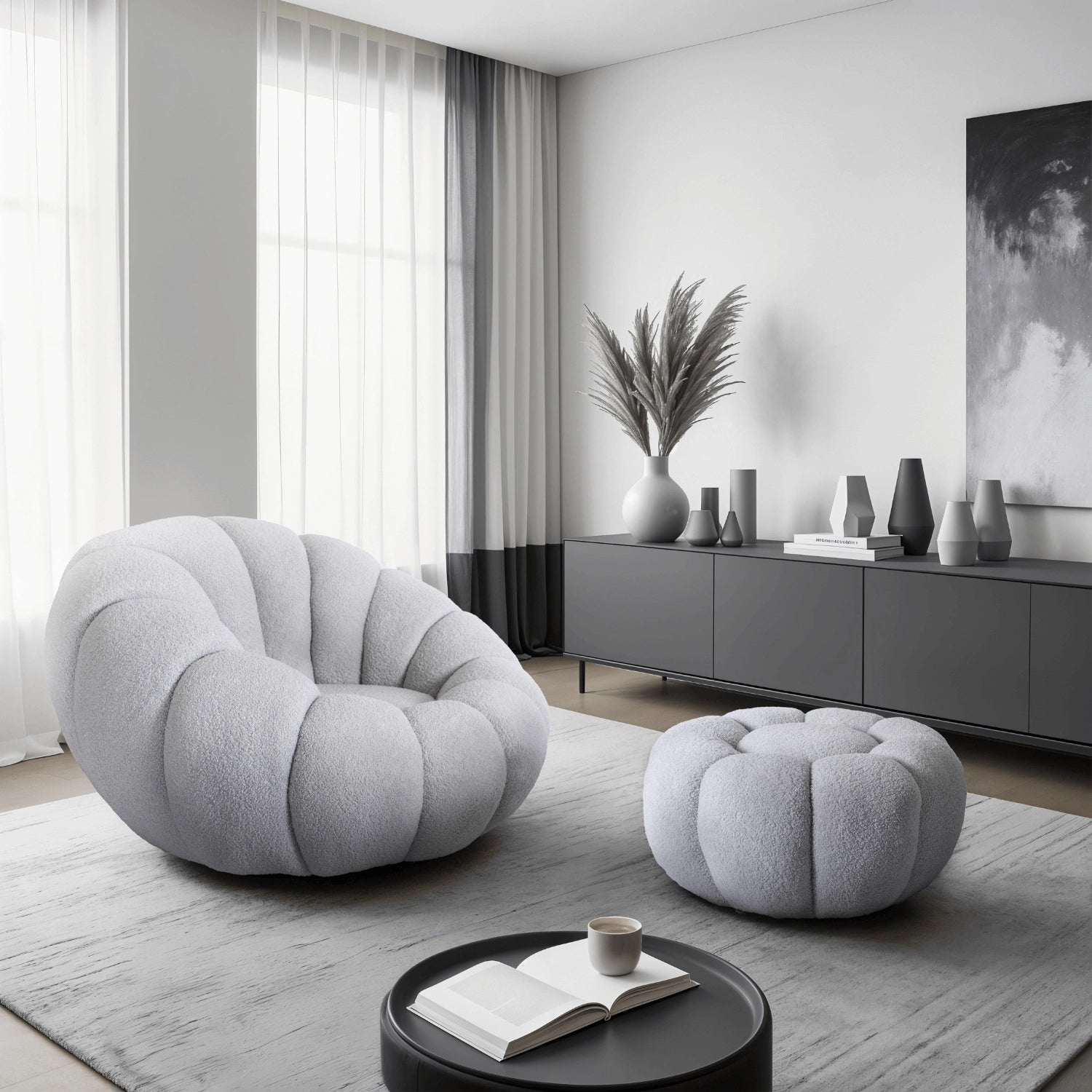 Elite PETTIT Gray Armchair Set