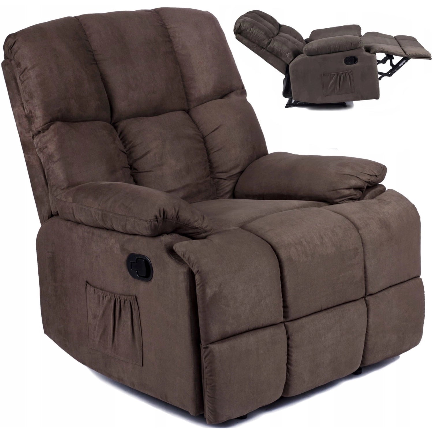 Elite RIKO Brown Recliner Armchair
