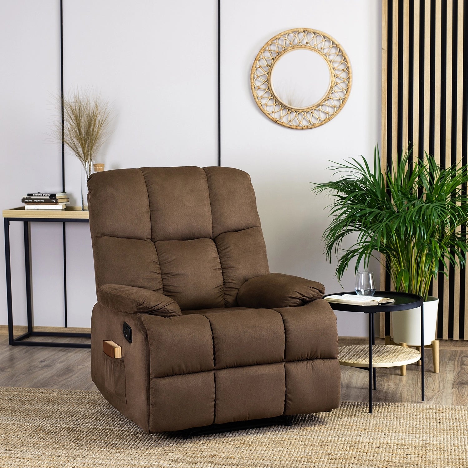 Elite RIKO Brown Recliner Armchair