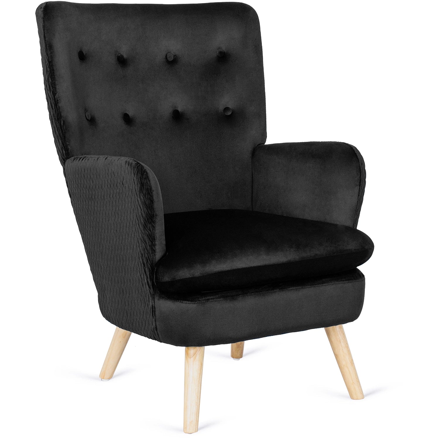 Elite SANTOS Black Velvet Armchair