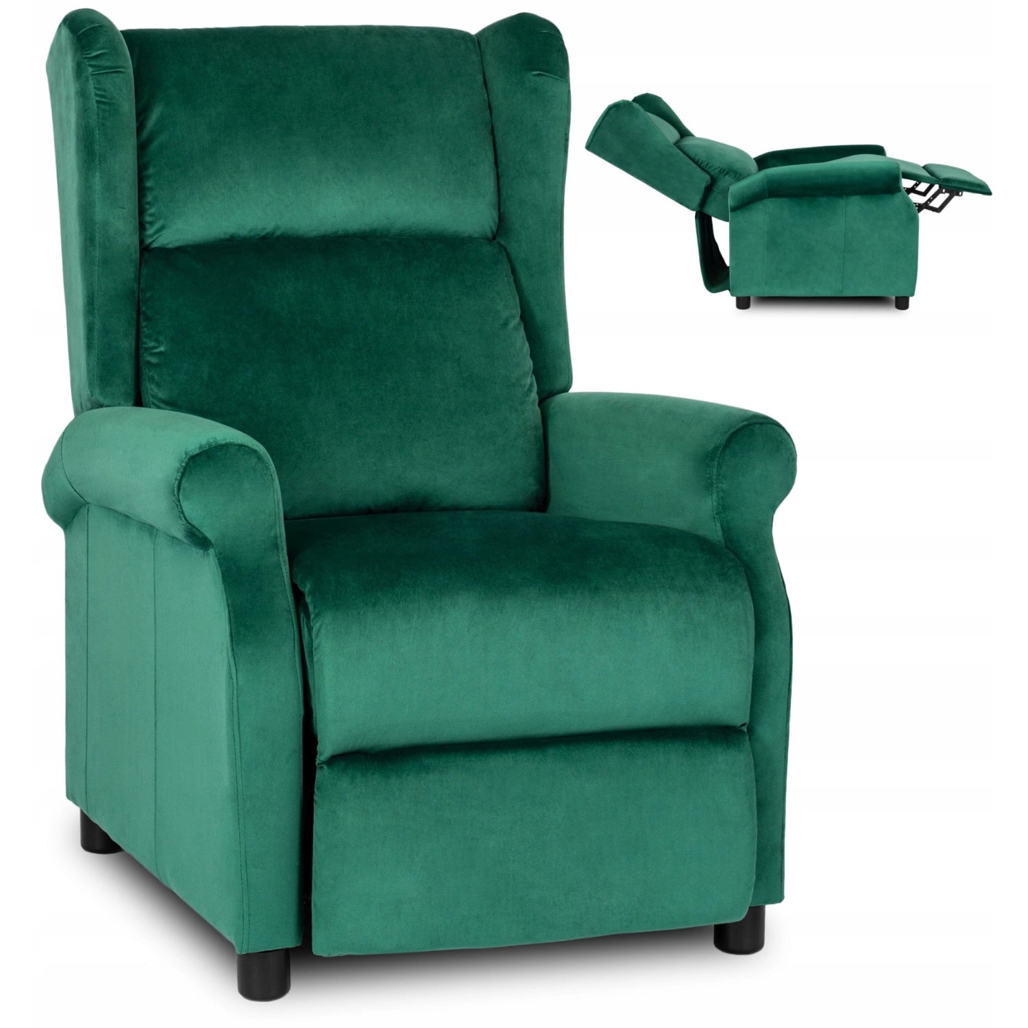Elite SIMON Green Velvet Recliner