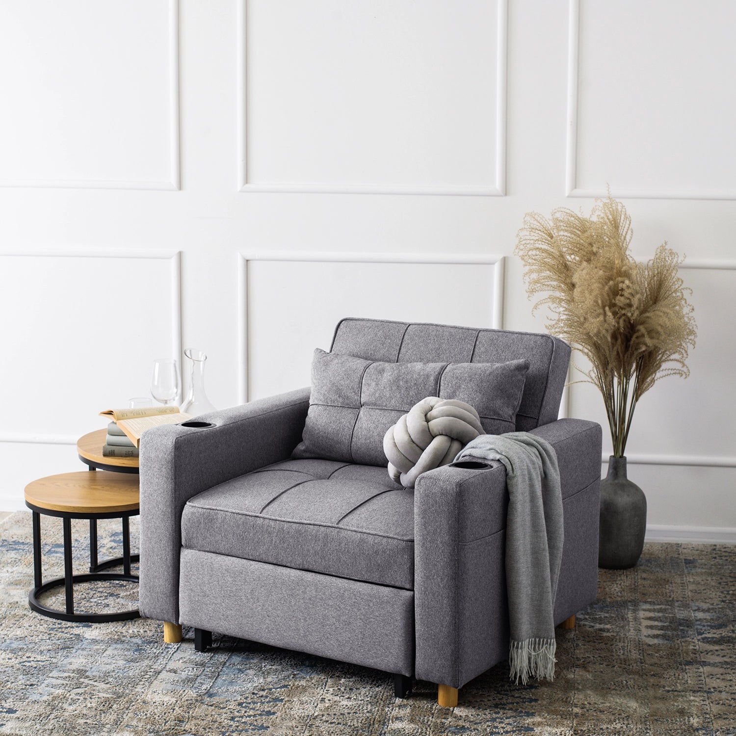 Elite SOLOR Grey Armchair Bed