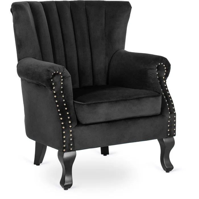 Elite MALLO Black Velvet Armchair