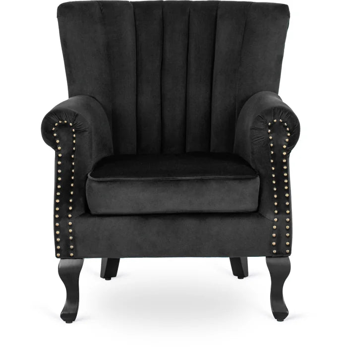 Elite MALLO Black Velvet Armchair