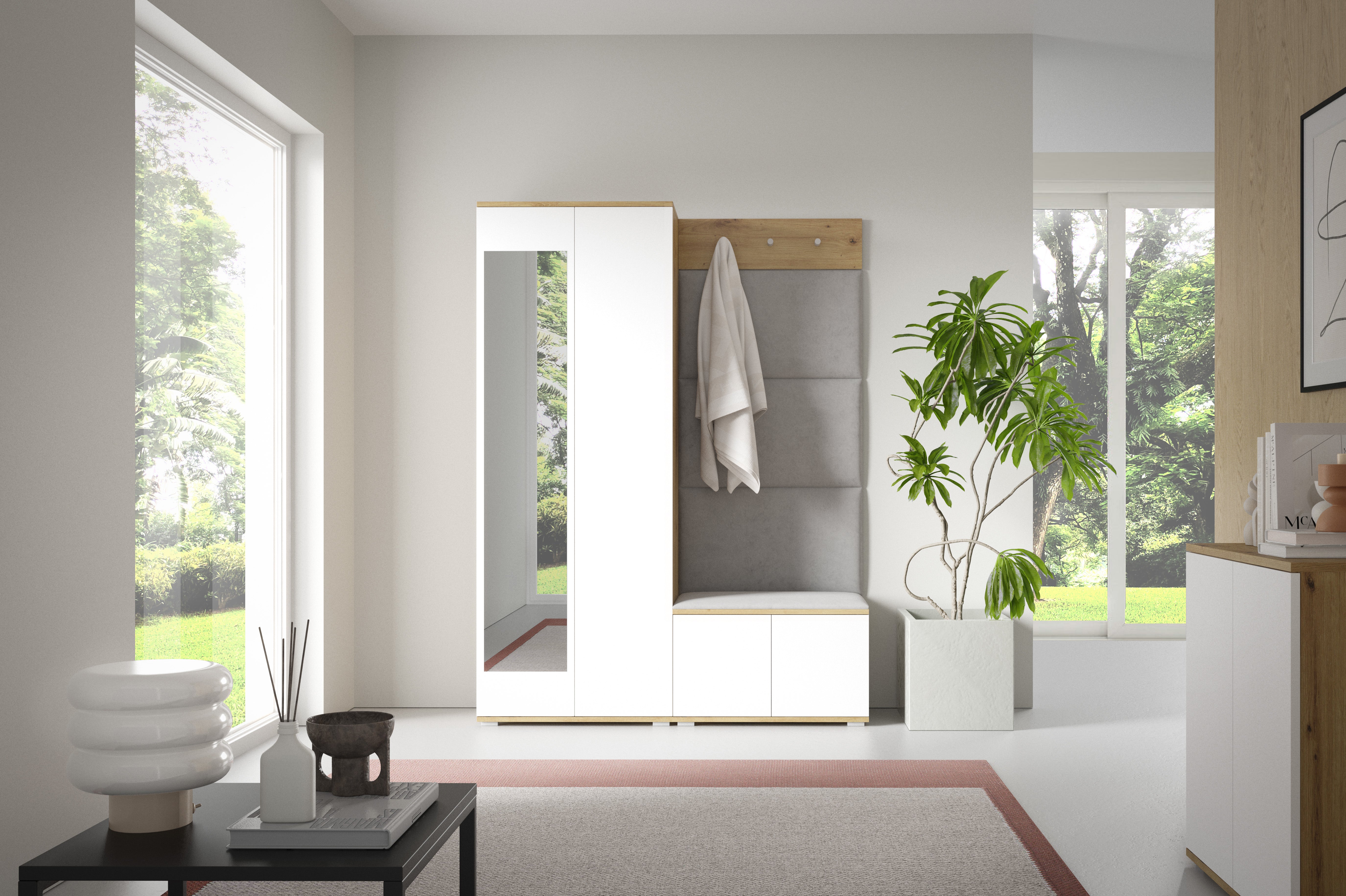 PK Sevilla 1 Hallway Wardrobe - Grey