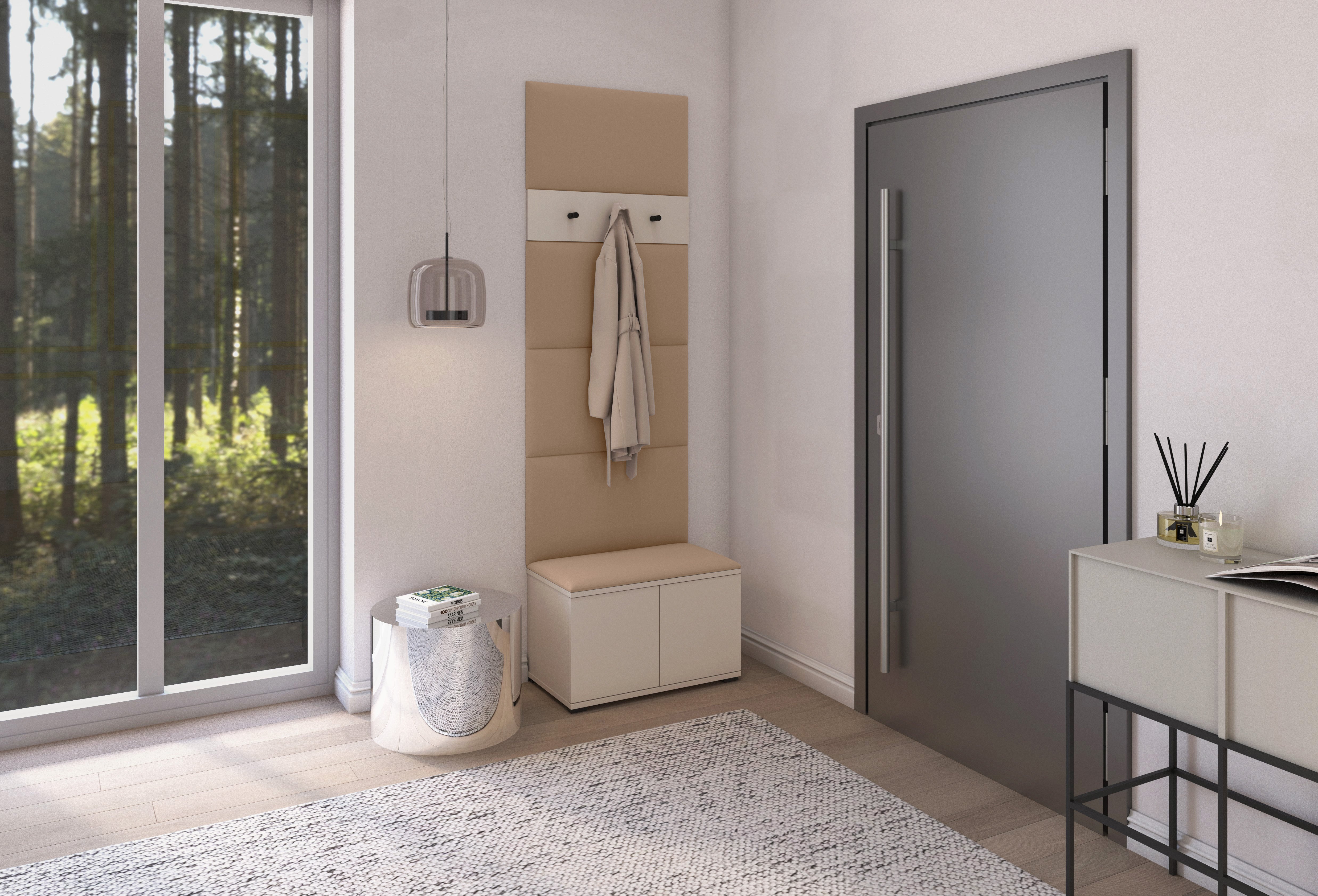 PK Bianco 6 Hallway Wardrobe Set - Beige