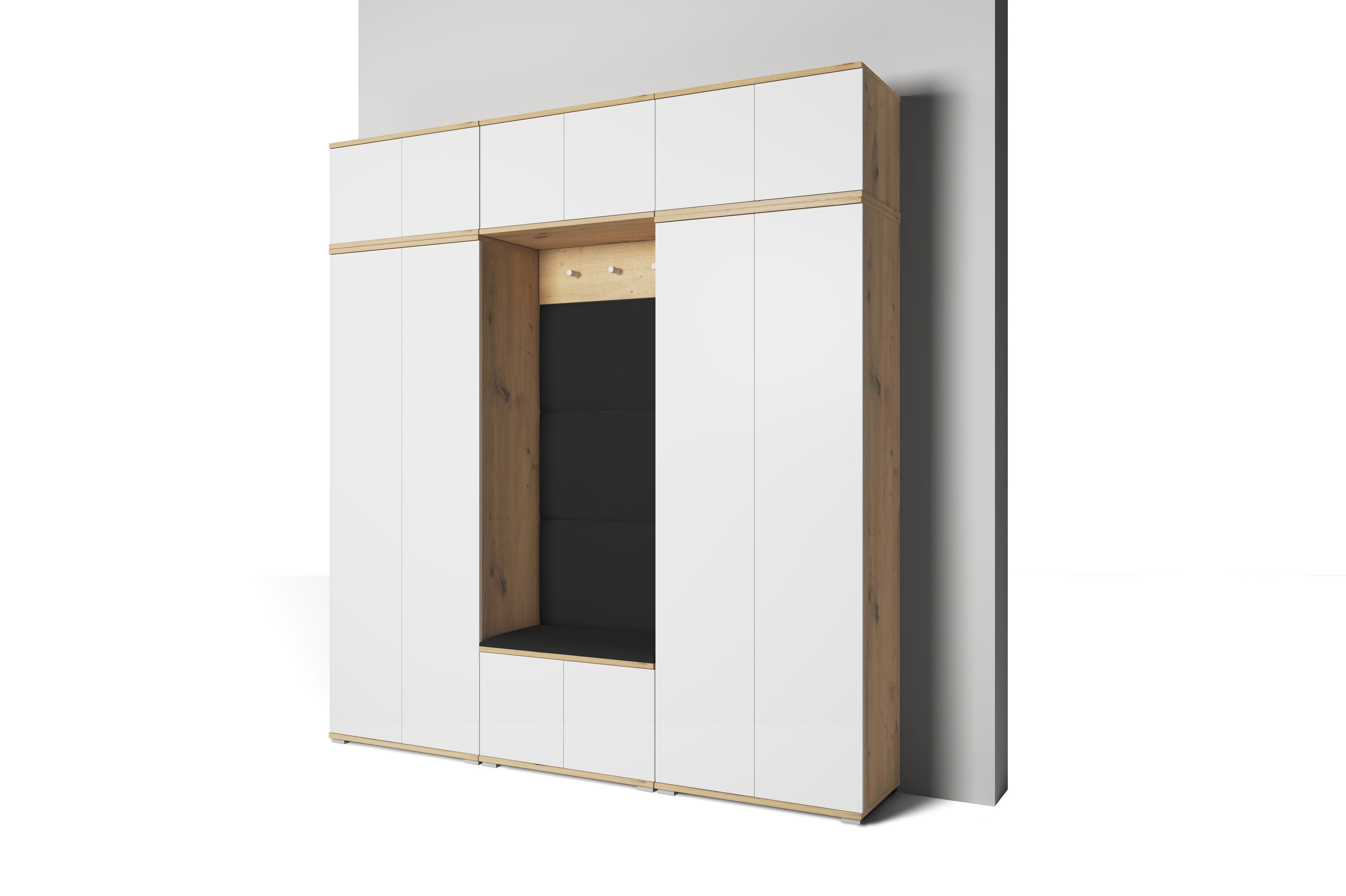 PK Sevilla 4 Hallway Wardrobe - Black