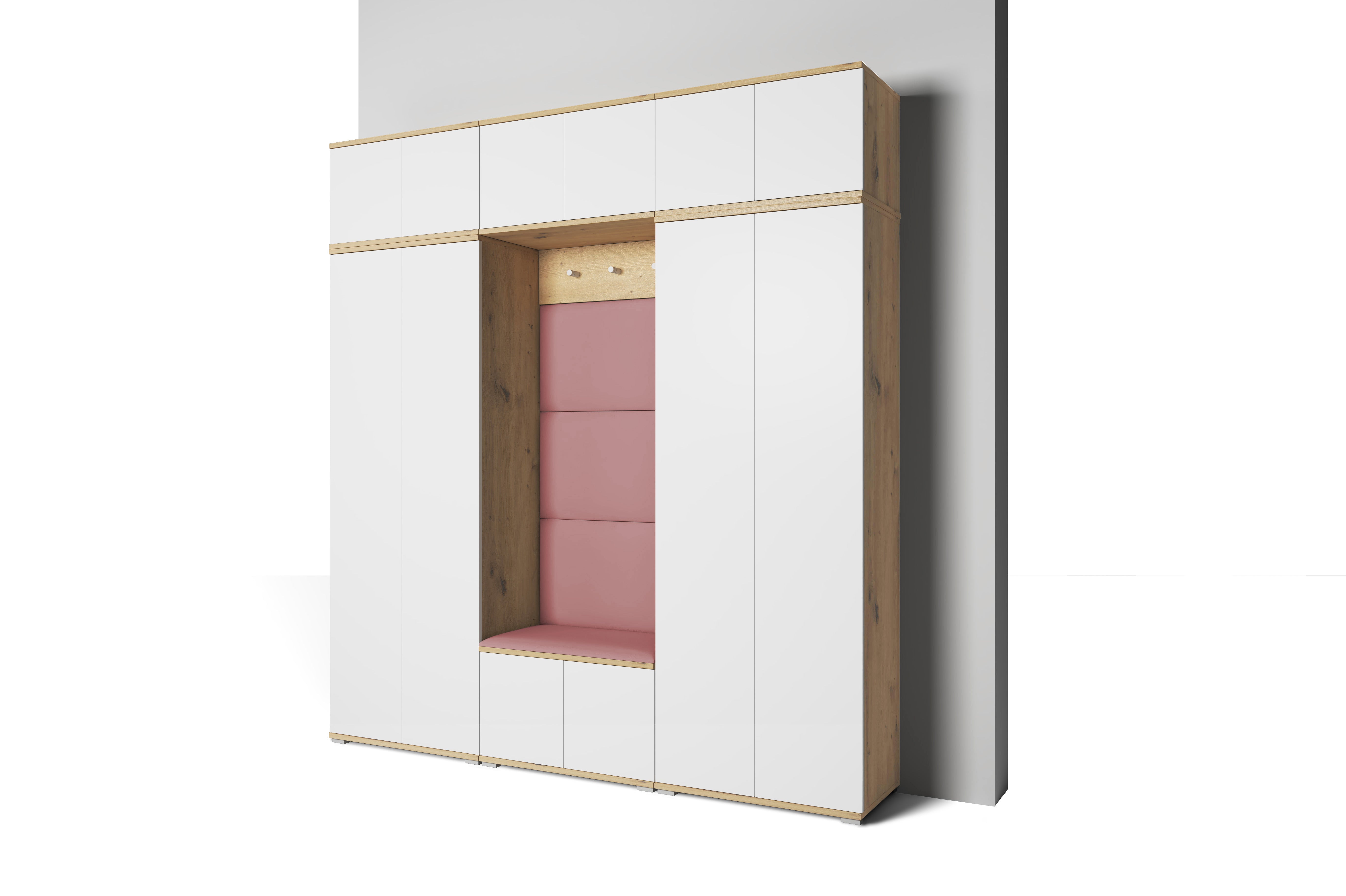 PK Sevilla 4 Hallway Wardrobe - Misty Rose