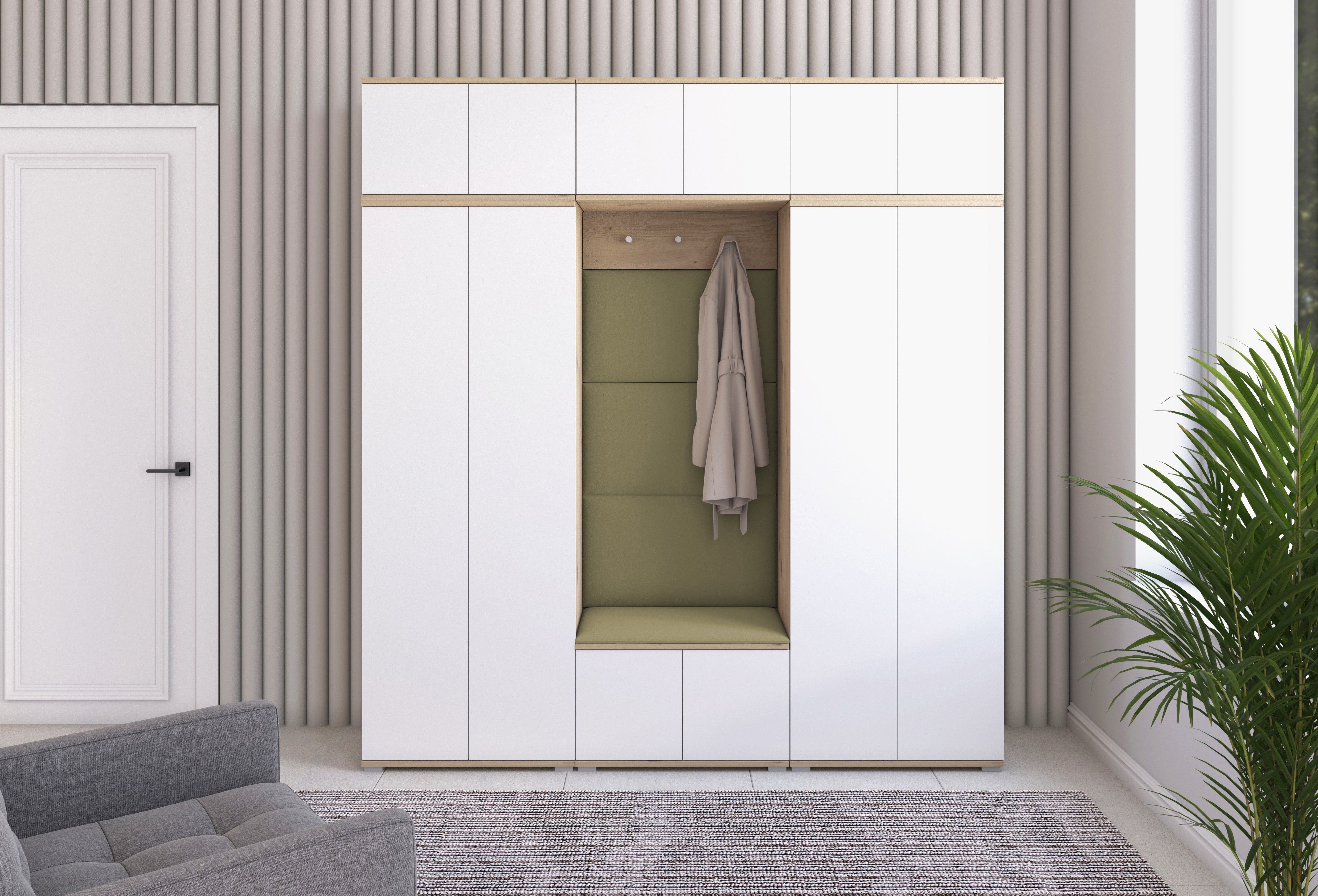 PK Sevilla 4 Hallway Wardrobe - Olive