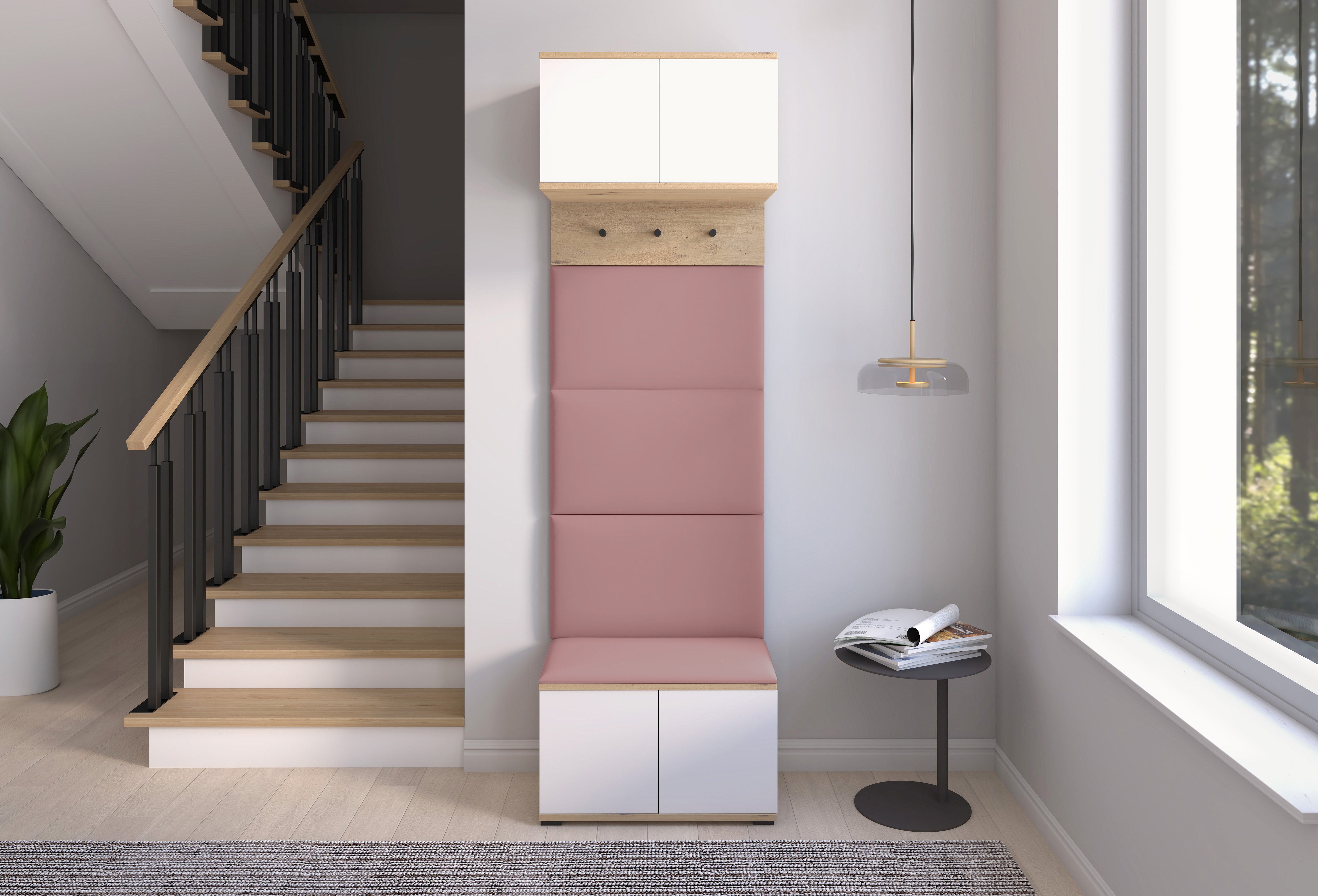 PK Sevilla 5 Hallway Wardrobe - Misty Rose