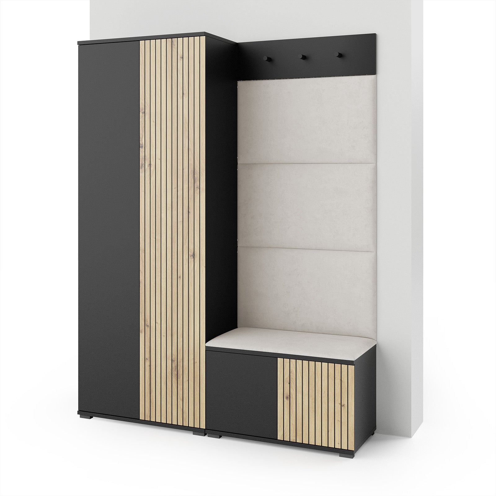 PK Ross 1 Hallway Set – Upholstered Panels in Various Colours