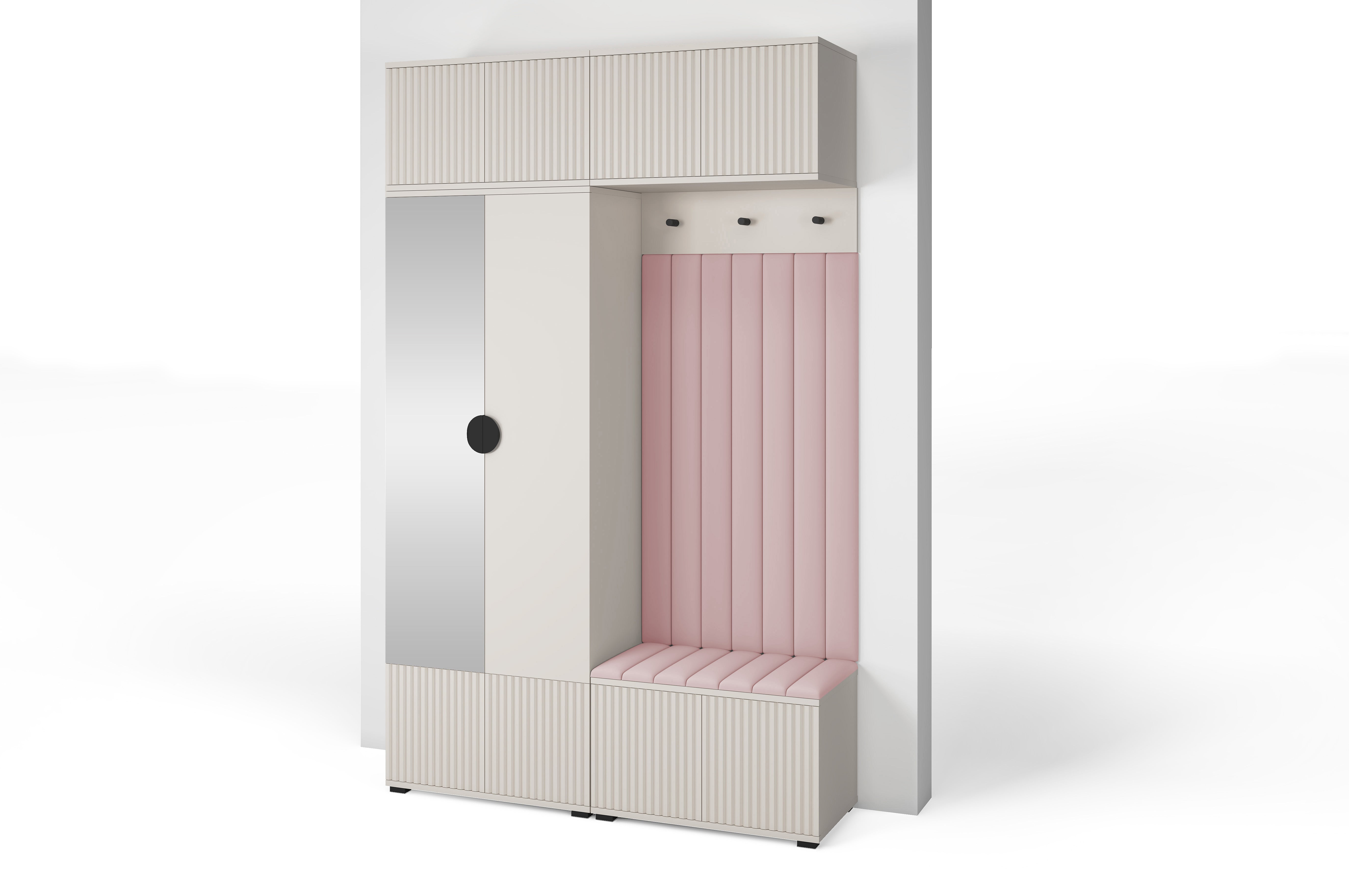 PK Rayo 2 Hallway Wardrobe - Upholstered Panels in Various Colours