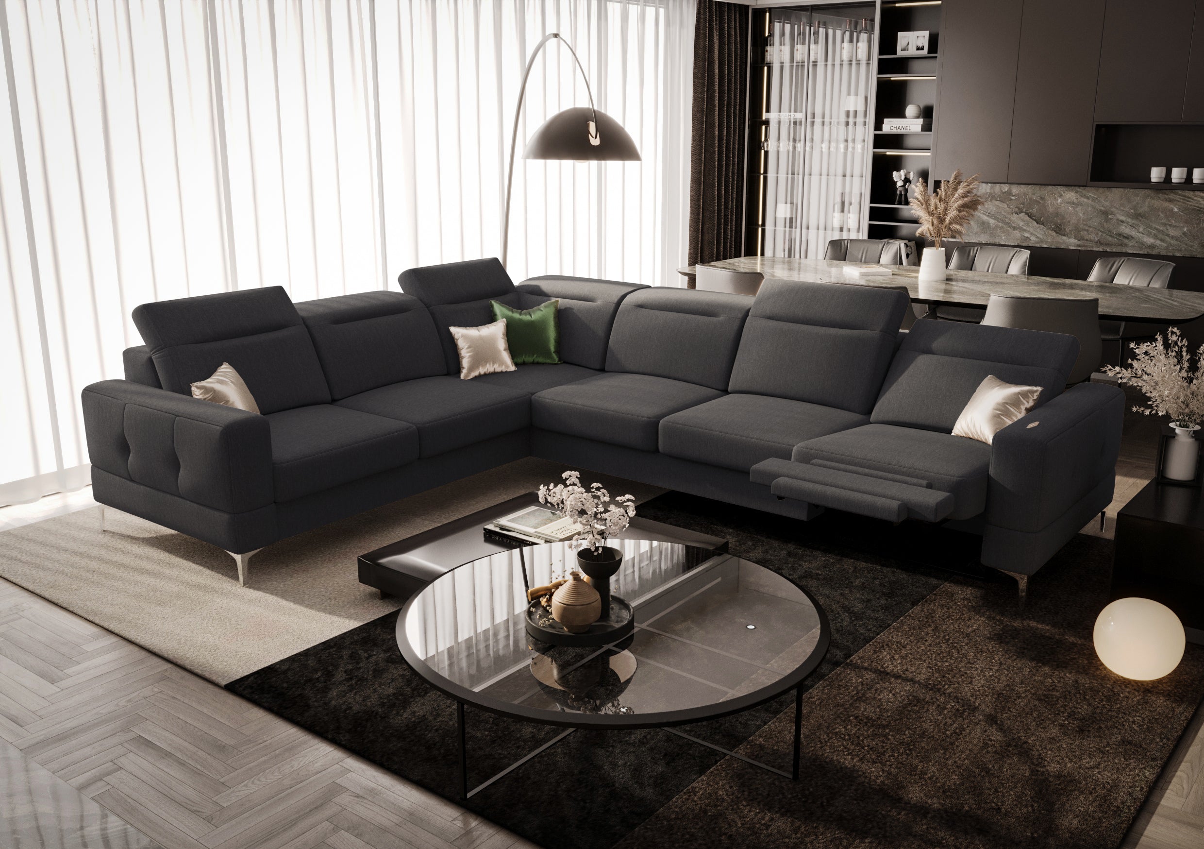 G-Malibu Max Relax Corner Sofa 330 × 250 × 103 cm