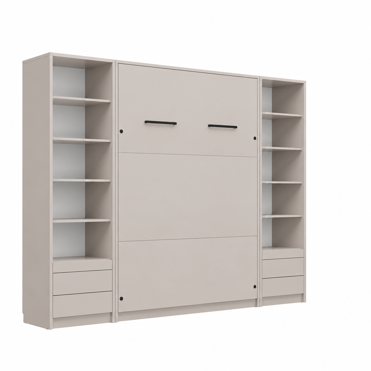 Customizable Genius Murphy Bed Furniture Set 120 × 200 cm – Cashmere