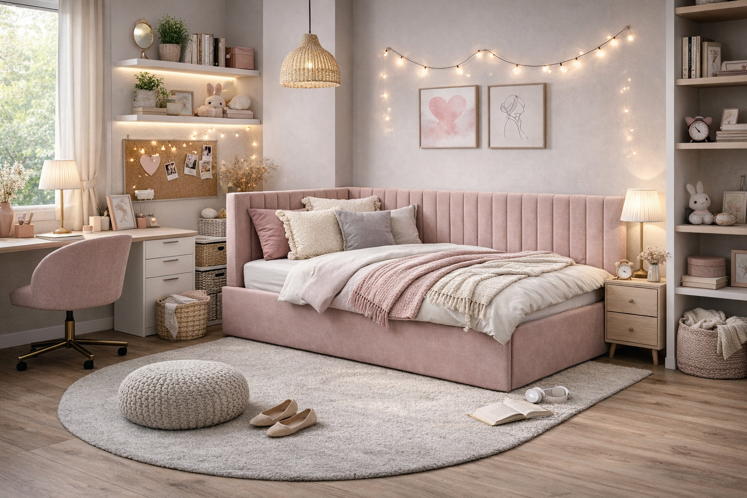 KIKO Upholstered Bed – 90 × 200 / 120 × 200 cm – Kids & Youth