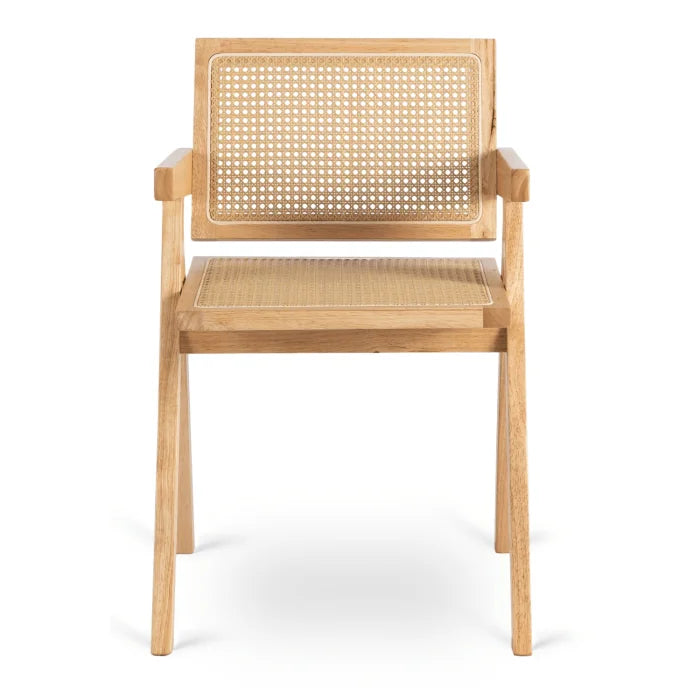 Elite MADERA Wooden Chair Oak / Beige – Classic Retro with Openwork Design