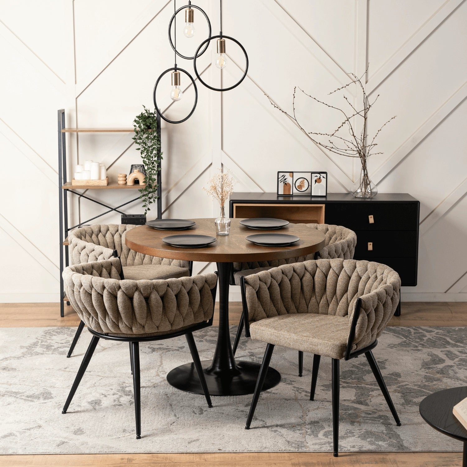 Elite EMPOLI Beige Woven Chair – Timeless Elegance & Comfort