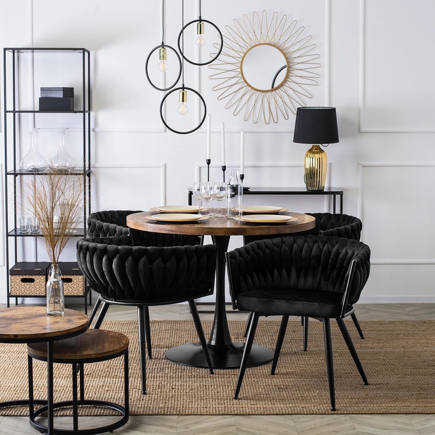 Elite EMPOLI Black Velvet Chair – Modern Comfort & Elegance