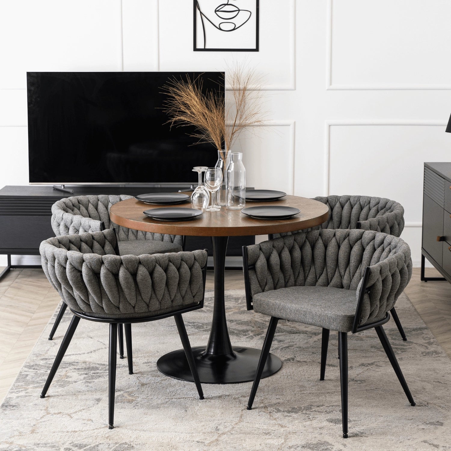 Elite EMPOLI Grey Woven Chair – Modern Elegance & Supreme Comfort