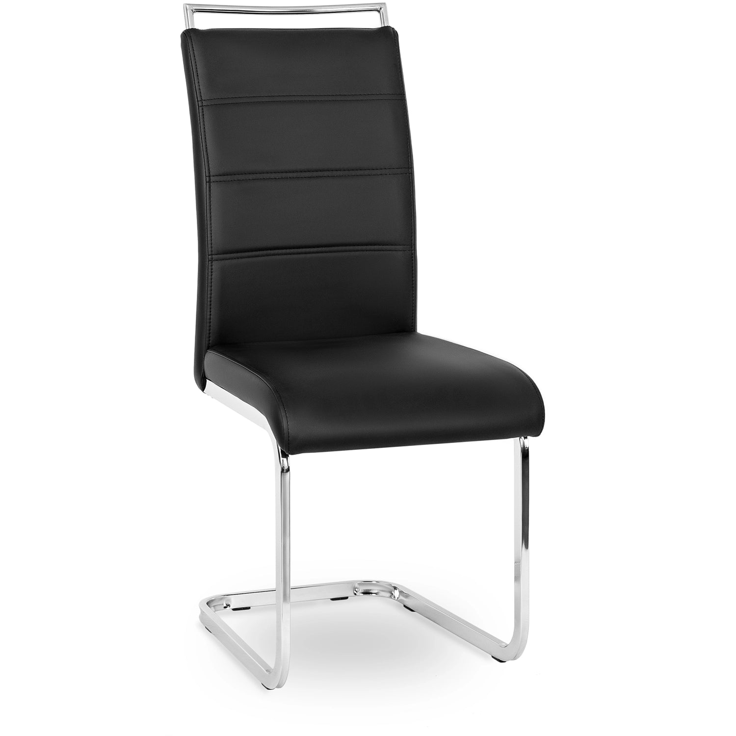Elite LOCA Black Eco-Leather Chair – Modern Elegance & Comfort