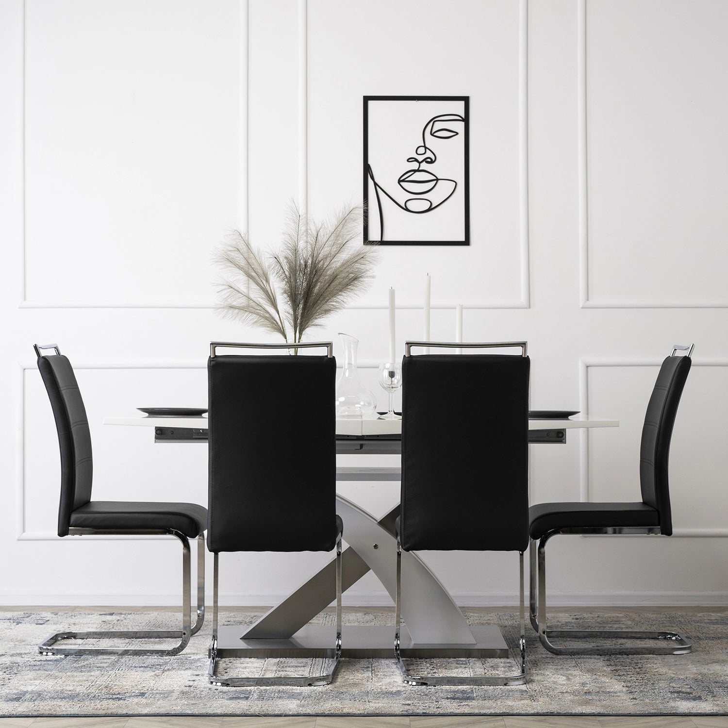 Elite LOCA Black Eco-Leather Chair – Modern Elegance & Comfort