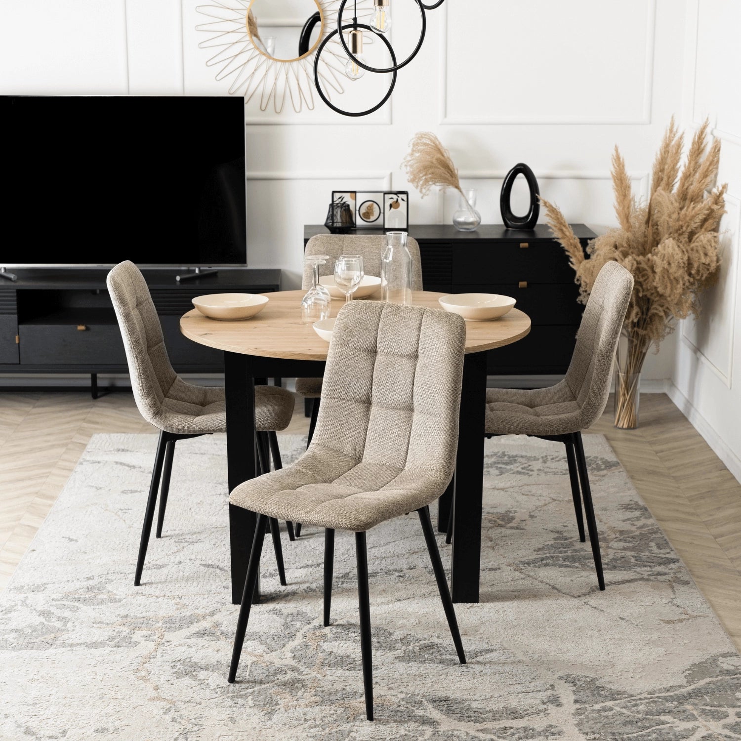 Elite PERU 2 Beige Upholstered Chair – Timeless Elegance & Comfort