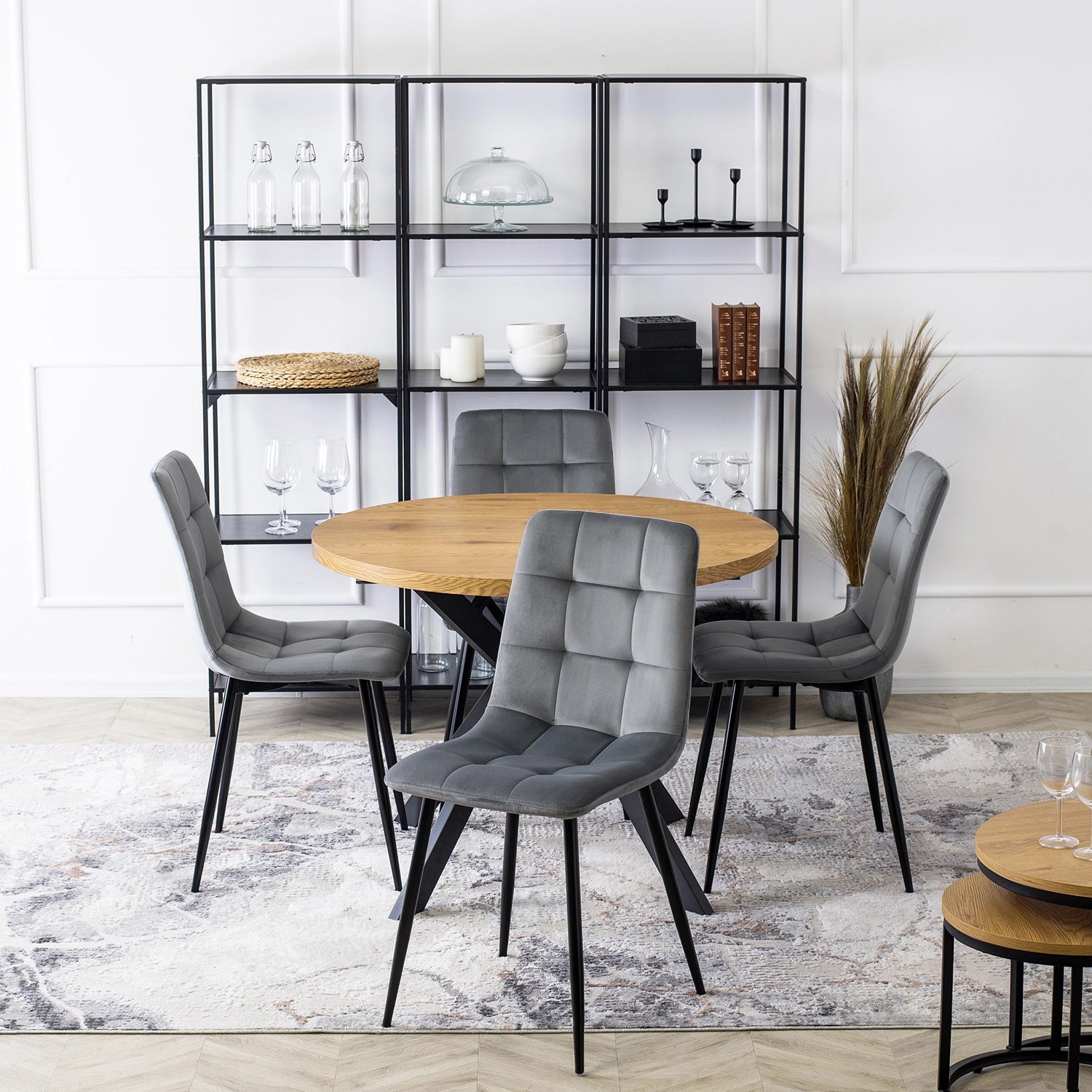 Elite PERU Grey Velvet Chair – Modern Elegance & Supreme Comfort