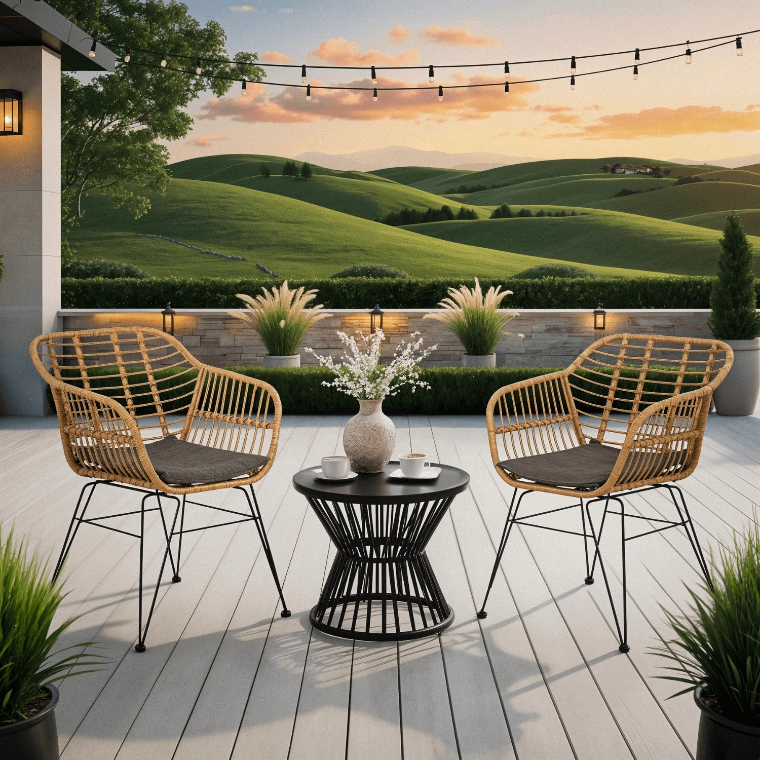 Elite MUSA Oak Rattan Chair – A Blend of Nature & Elegance