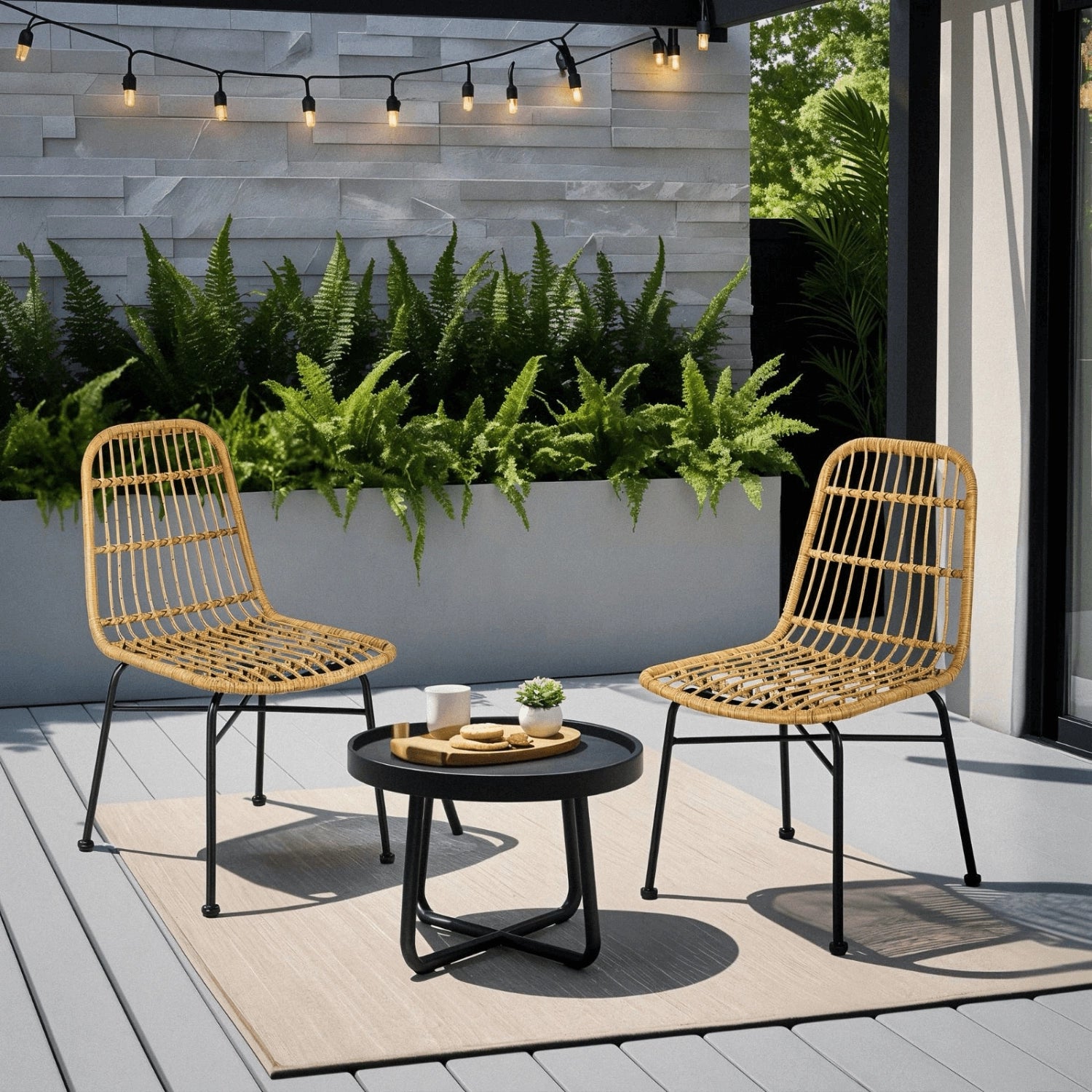 Elite WALDI Oak Rattan Chair – A Natural Touch for Any Space