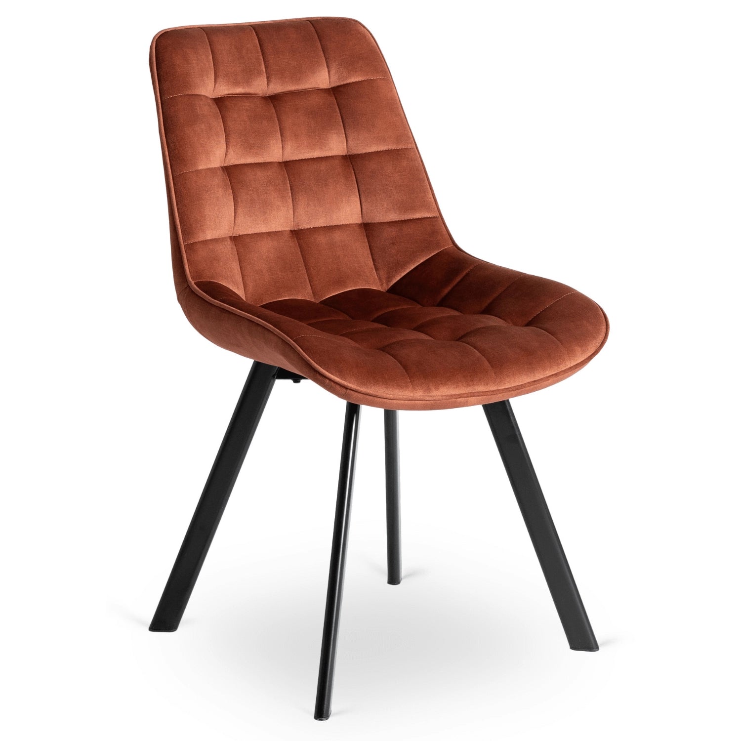 Elite RICK Rust Velvet Chair – A Statement of Elegance and Comfort