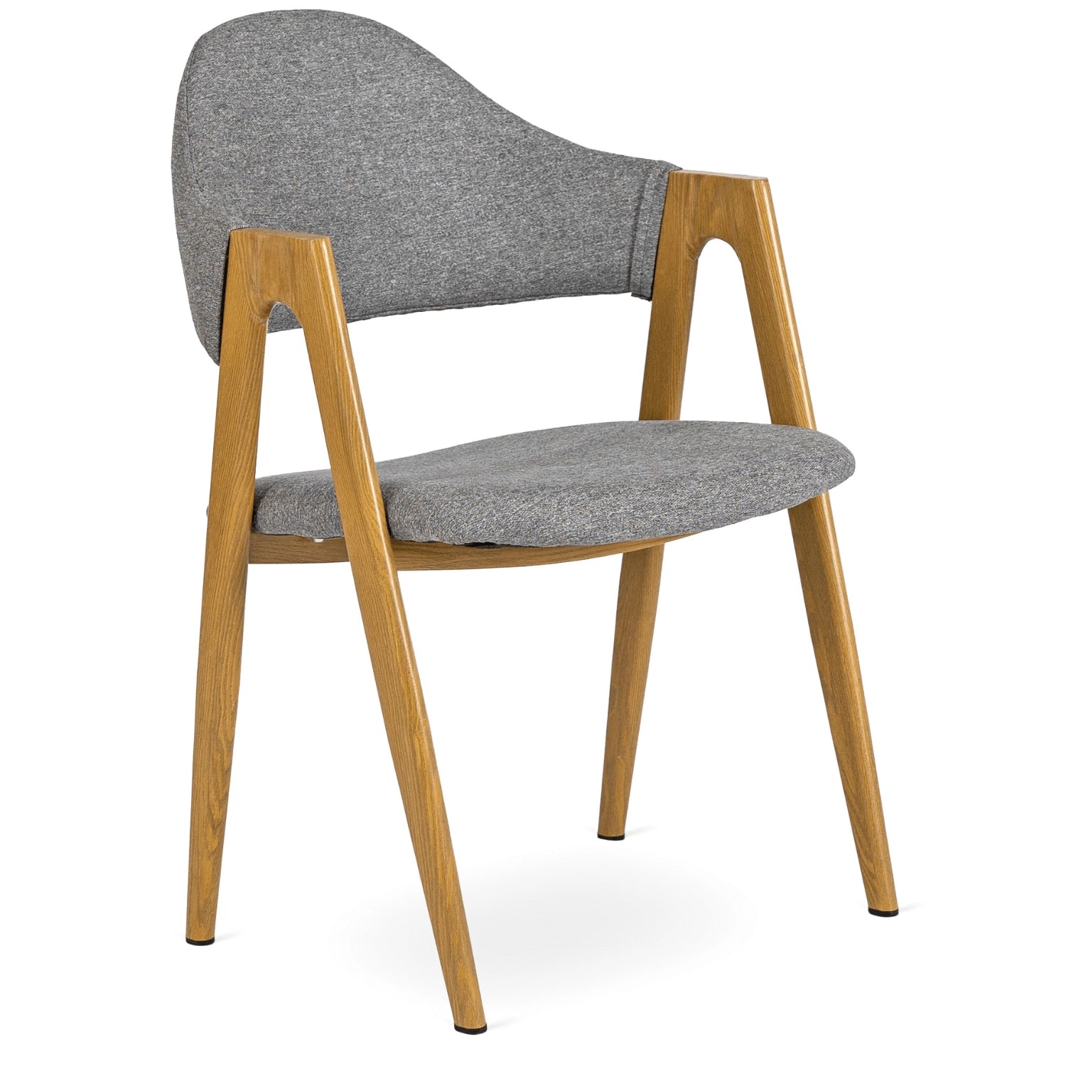 Elite RUIZ Chair – Gray Fabric & Golden Oak Frame