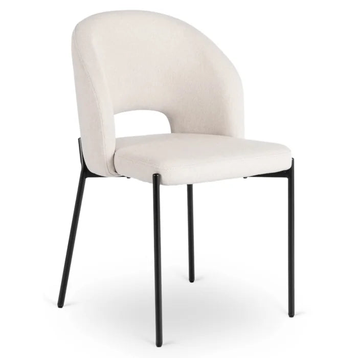 Elite BROS Upholstered Chair – Beige Modern