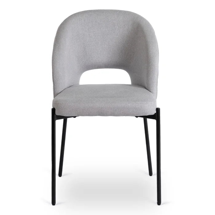 Elite BROS Upholstered Chair – Grey Modern