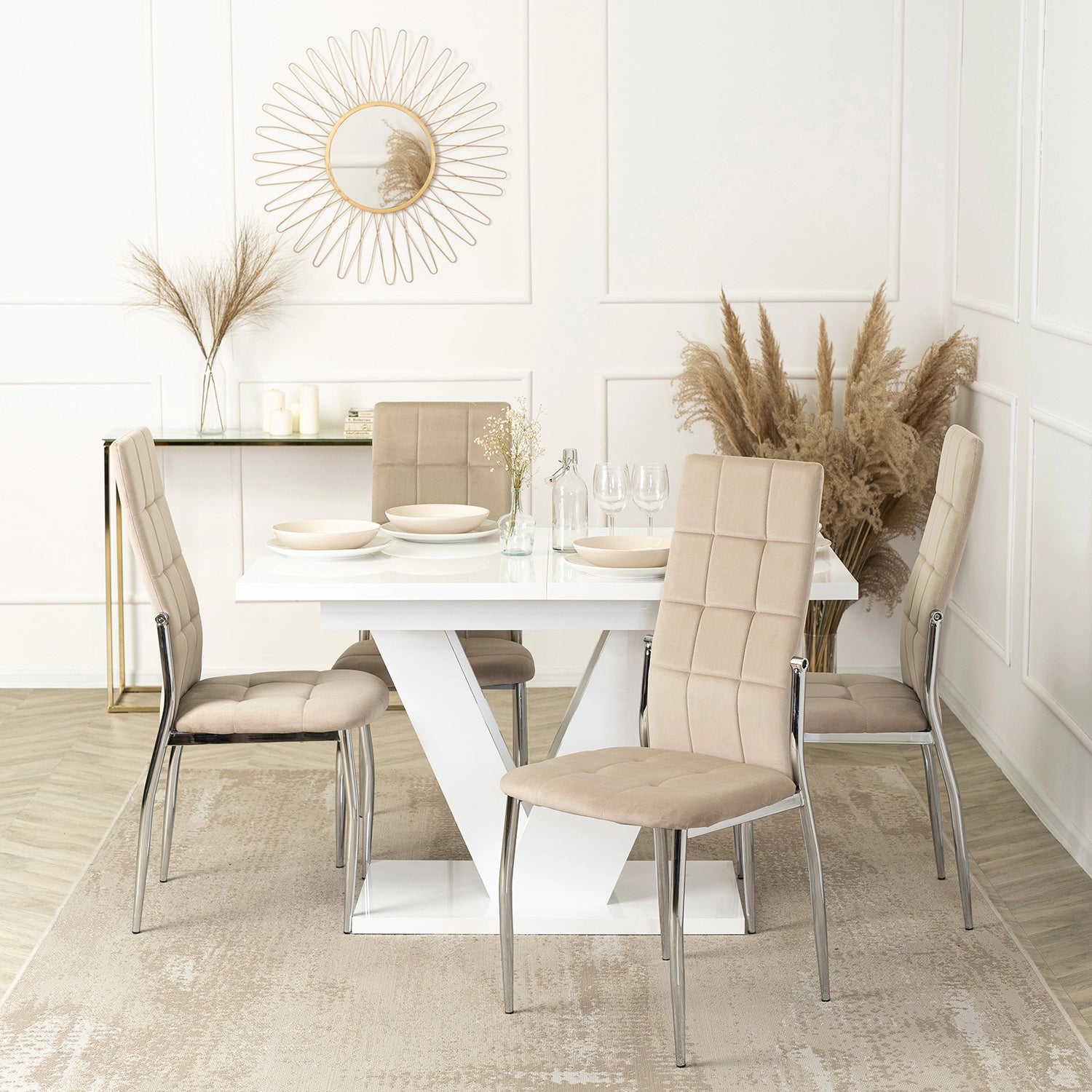 Elite MOLLY Chair – Beige Velvet