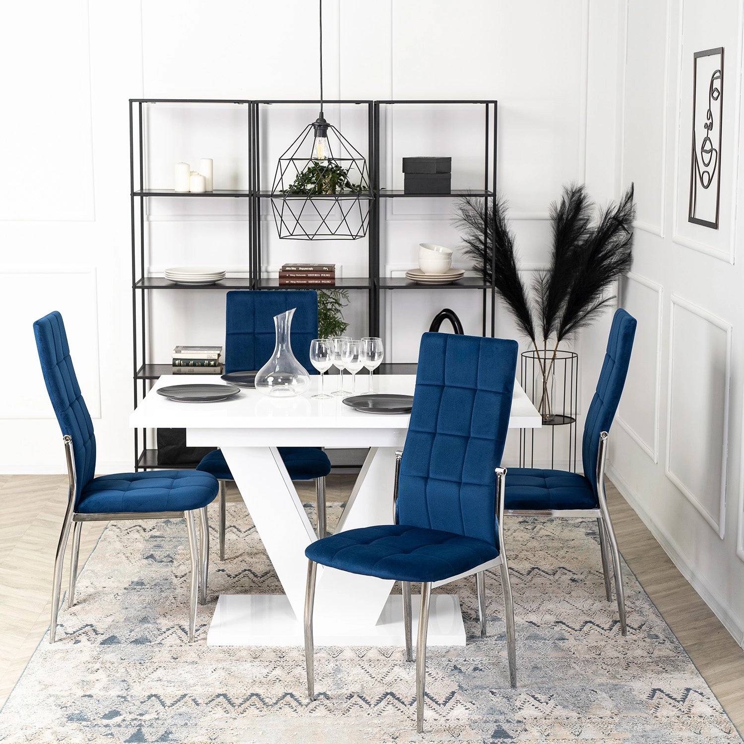 Elite MOLLY Chair – Navy Blue Velvet