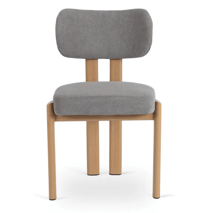 Elite GRENADA Upholstered Chair Oak/Grey Modern